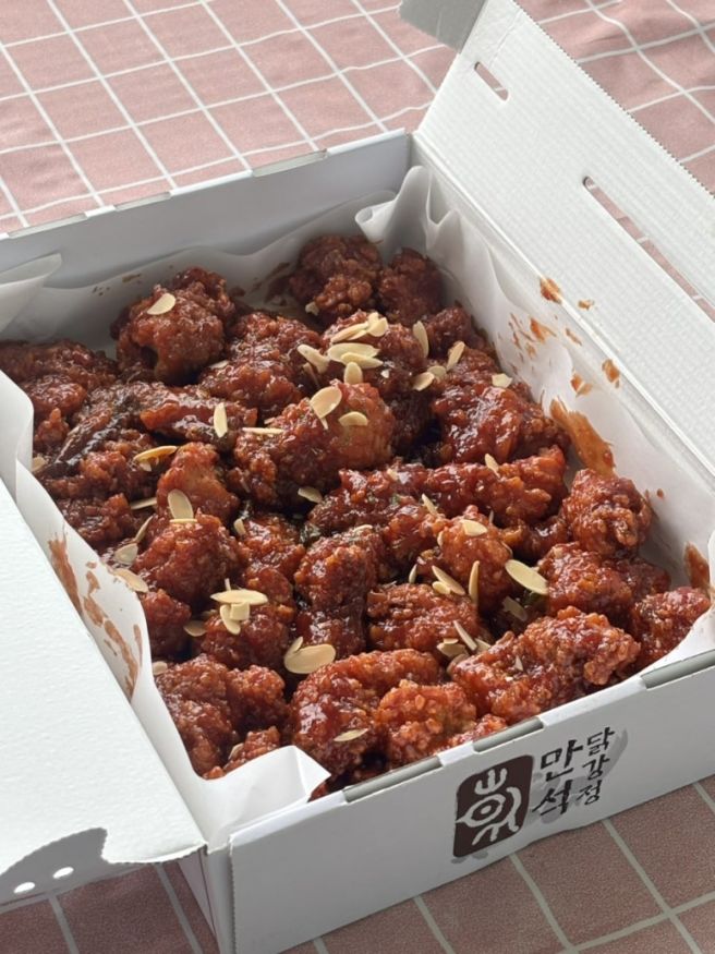 속초 중앙시장 맛집 만석닭강정 내돈내산 포장 후기