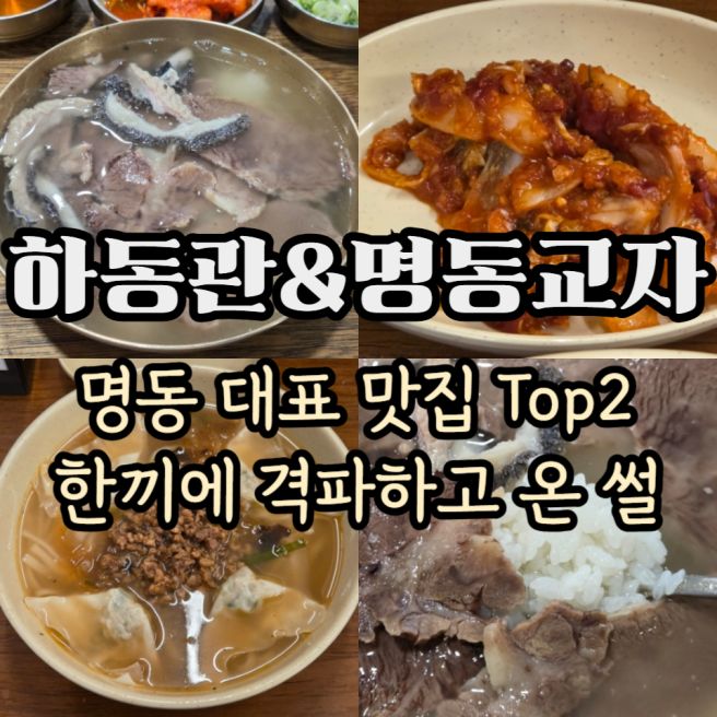 명동 대표 맛집 Top2 하동관 곰탕 25공 명동교자 본점 칼국수 내돈내산