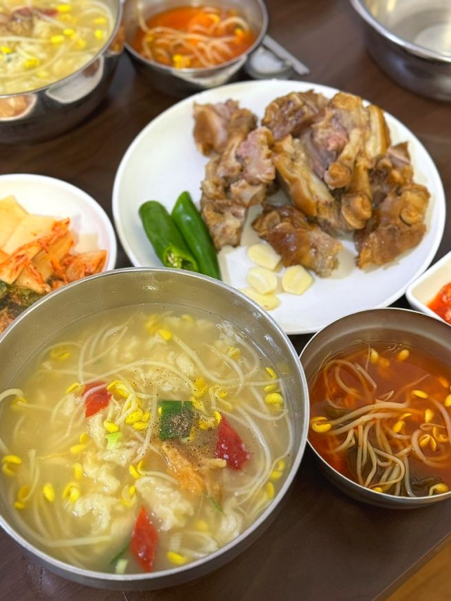 청주 우암동 맛집 북부시장 수제비 족발 추천 삼미족발