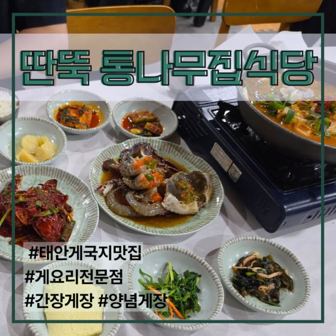 충남 태안 | 딴뚝통나무집식당 태안 게국지 꽃게맛집추천