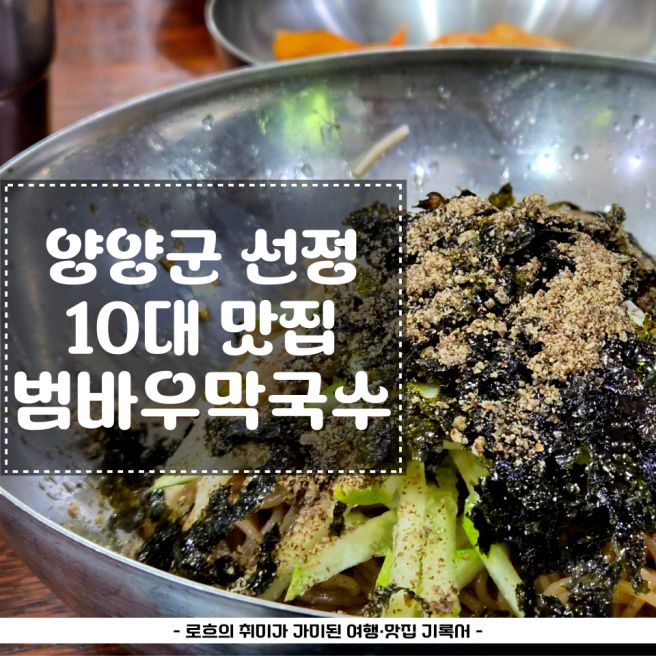 [범바우막국수 양양본점] 양양군 선정 10대 맛집 | 가격 및 웨이팅 내돈내산