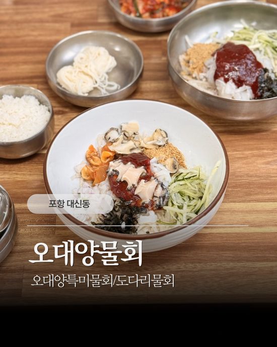 포항 고추장 물회 원조 현지인 맛집 오대양물회식당