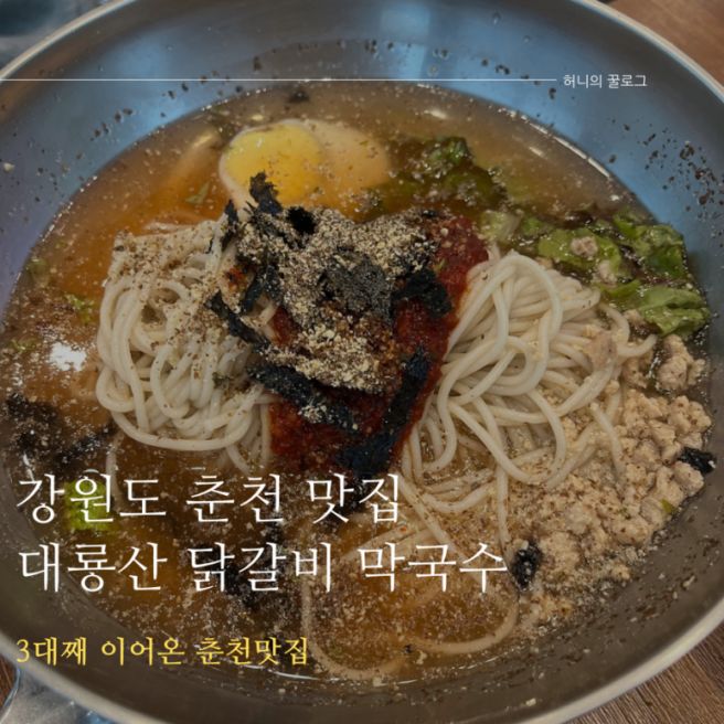 강원도 춘천맛집 대룡산 닭갈비 막국수 솔직후기 (재방문 의사 X)