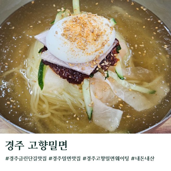 경주 금리단길 맛집 고향밀면 주차 주말 웨이팅