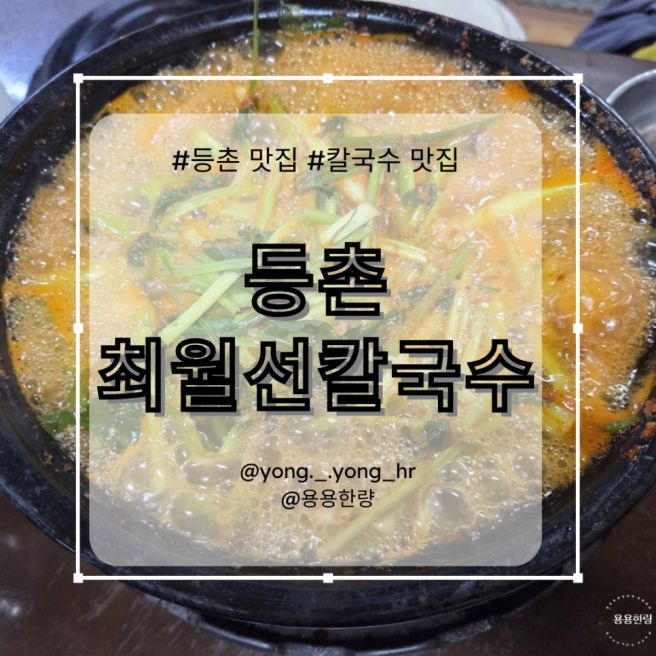 등촌 맛집 칼국수 버섯매운탕 추천 블루리본 [등촌 최월선칼국수]