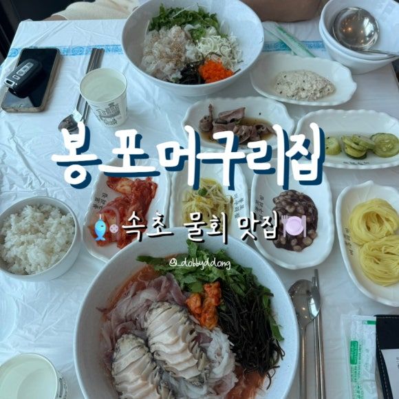 [속초] 봉포머구리집 물회 맛집_속초 3대 물회집