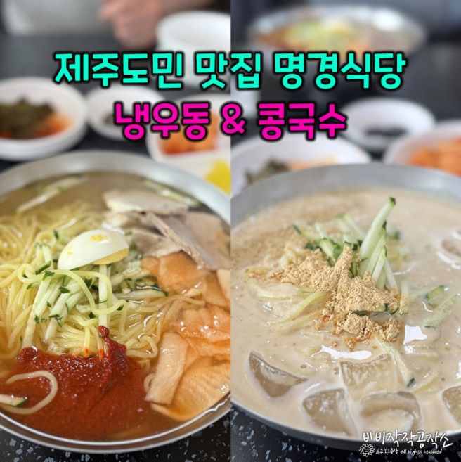 제주도민 강추 서귀포 안덕 명경식당 멧돌 콩국수 &amp; 냉우동 맛집