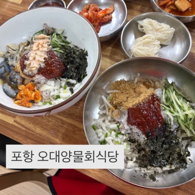 포항 오대양 물회ㅣ포항 북구 전국 3대 물회, 포항 현지인 고추장 물회 원조 맛집