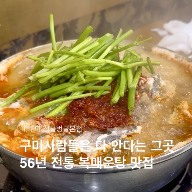 56년전통 구미역맛집 싱글벙글복어 본점 복매운탕 점심 내돈내산