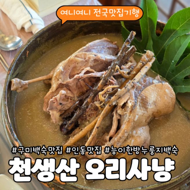 구미백숙 맛집 | 복날 보양식으로 좋은 천생산 오리사냥
