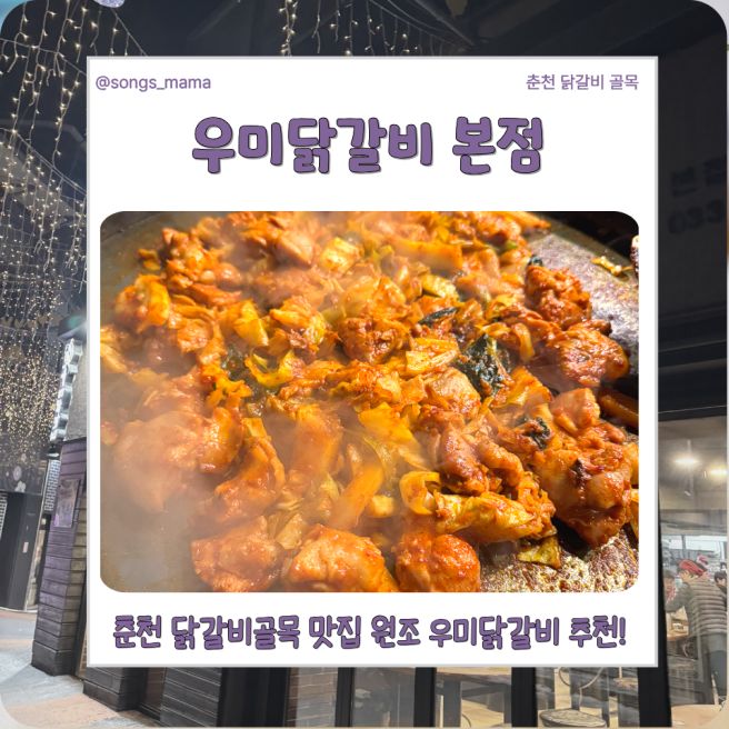 춘천 명동 닭갈비 골목 맛집 원조 우미닭갈비 본점 후기