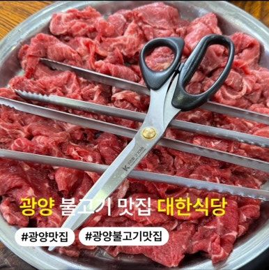 광양 현지인이 추천해 주는 광양 불고기 로컬 맛집 대한식당