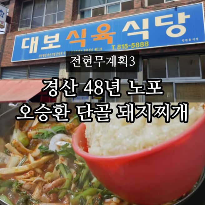 전현무계획3 대구 경산 대보식육식당 오승환 돼지찌개 단골집 위치 주차 정보