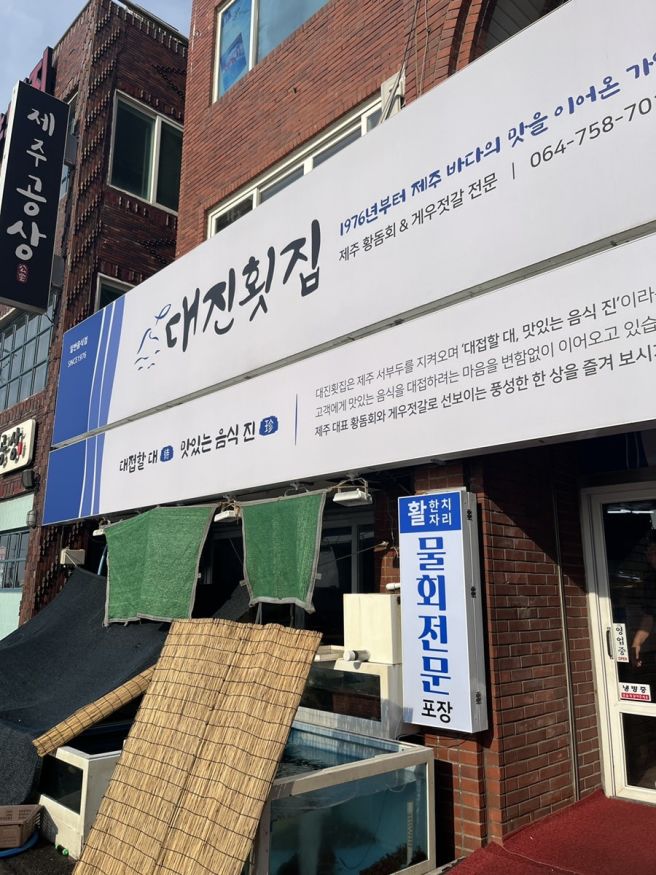 제주 아기랑 방문한 횟집 추천, 참돔회 대진횟집 코스 요리 정보