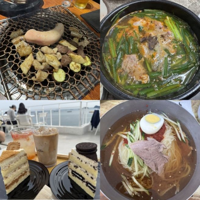 송정 애견동반식당 리스트, 방문후기, 주차장 (팔팔양대창, 서진섭돼지국밥, 비엘르카페, 원가야밀면)